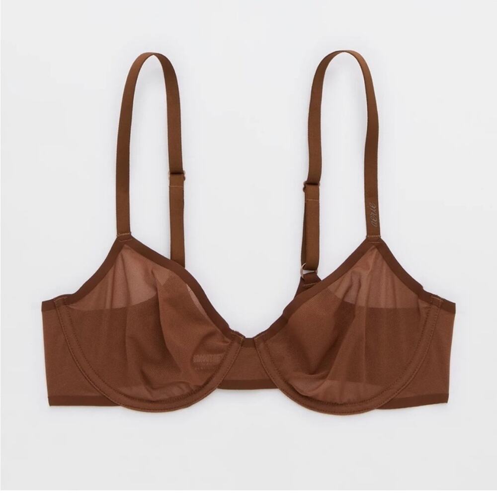 NWT Aerie American Eagle SMOOTHEZ Mesh Unlined Balconette Bra Size 34B